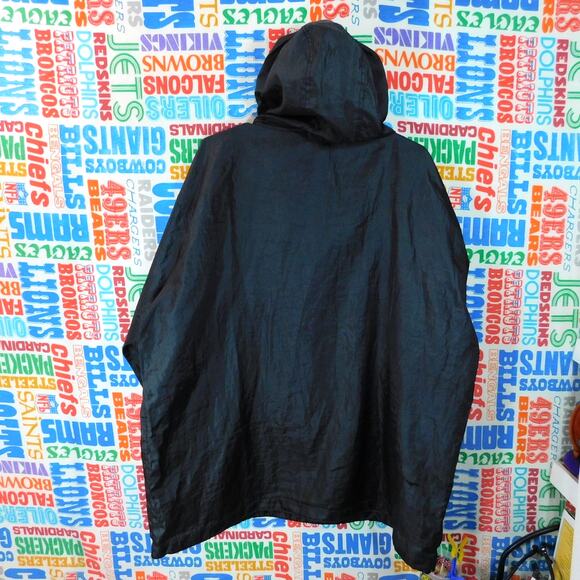 Champion Pullover Jacket Size 2XL Half Zip Repaired Black Blue - Picture 2 of 6